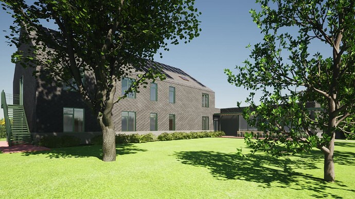 zicht achtertuin simulatie